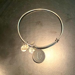 Alex and Ani letter c silver initial bracelet. Great condition